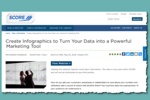 SCORE WEBINAR: Create Infographics to Turn Your Data into a Powerful Marketing Tool