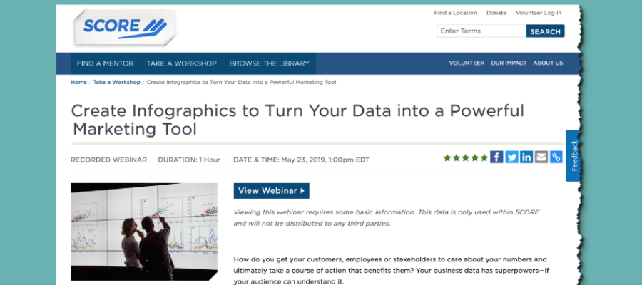 SCORE WEBINAR: Create Infographics to Turn Your Data into a Powerful Marketing Tool