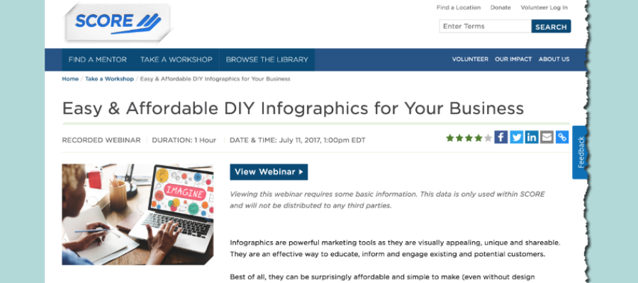 SCORE WEBINAR: Easy & Affordable DIY Infographics for Your Business