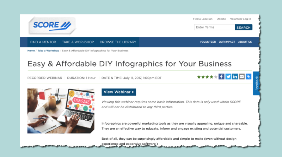 SCORE WEBINAR: Easy & Affordable DIY Infographics for Your Business