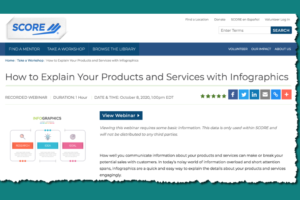 SCORE Webinar: How to Explain Your Products and Services with Infographics