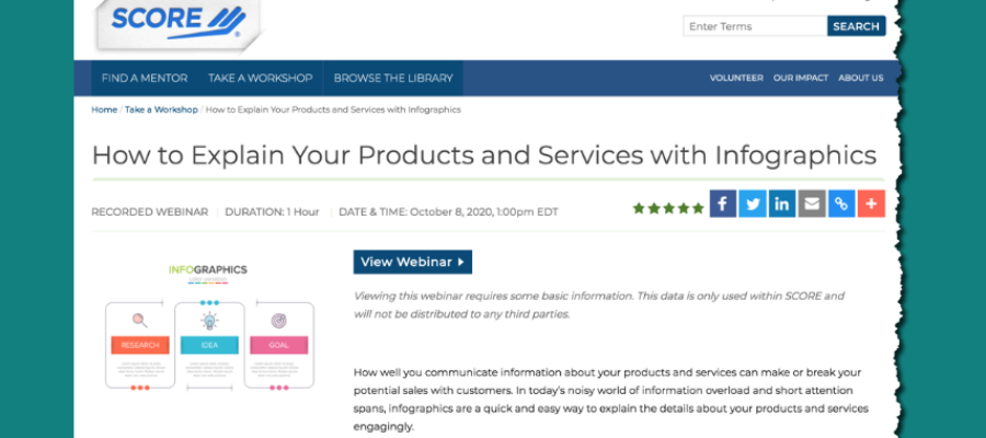 SCORE Webinar: How to Explain Your Products and Services with Infographics